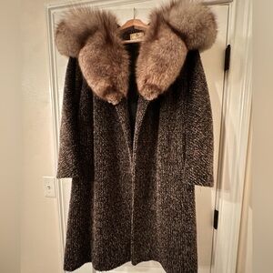Union Made Elegant Fur-Trimmed Women's Coat